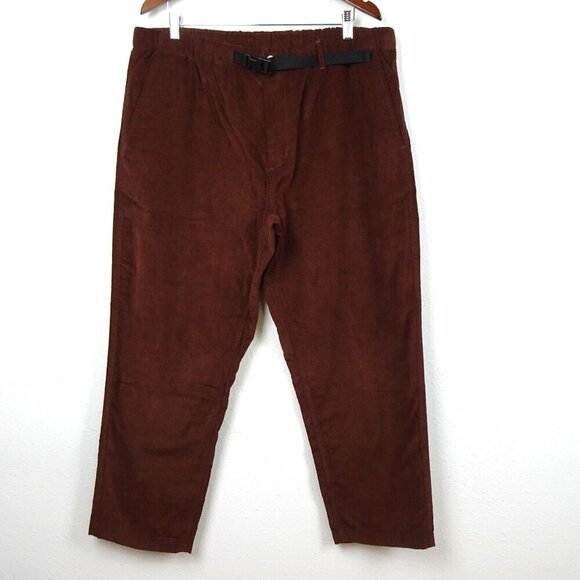 North Face Corduroy Pants Men's Size 2XL Brown Easy Pants Belt Relaxed Fit